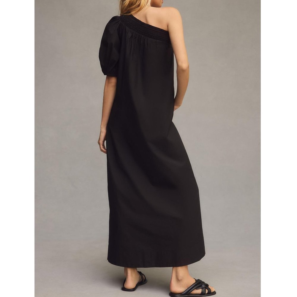 Anthropologie Maeve One-Shoulder Maxi Dress Black XXS - Picture 3 of 11